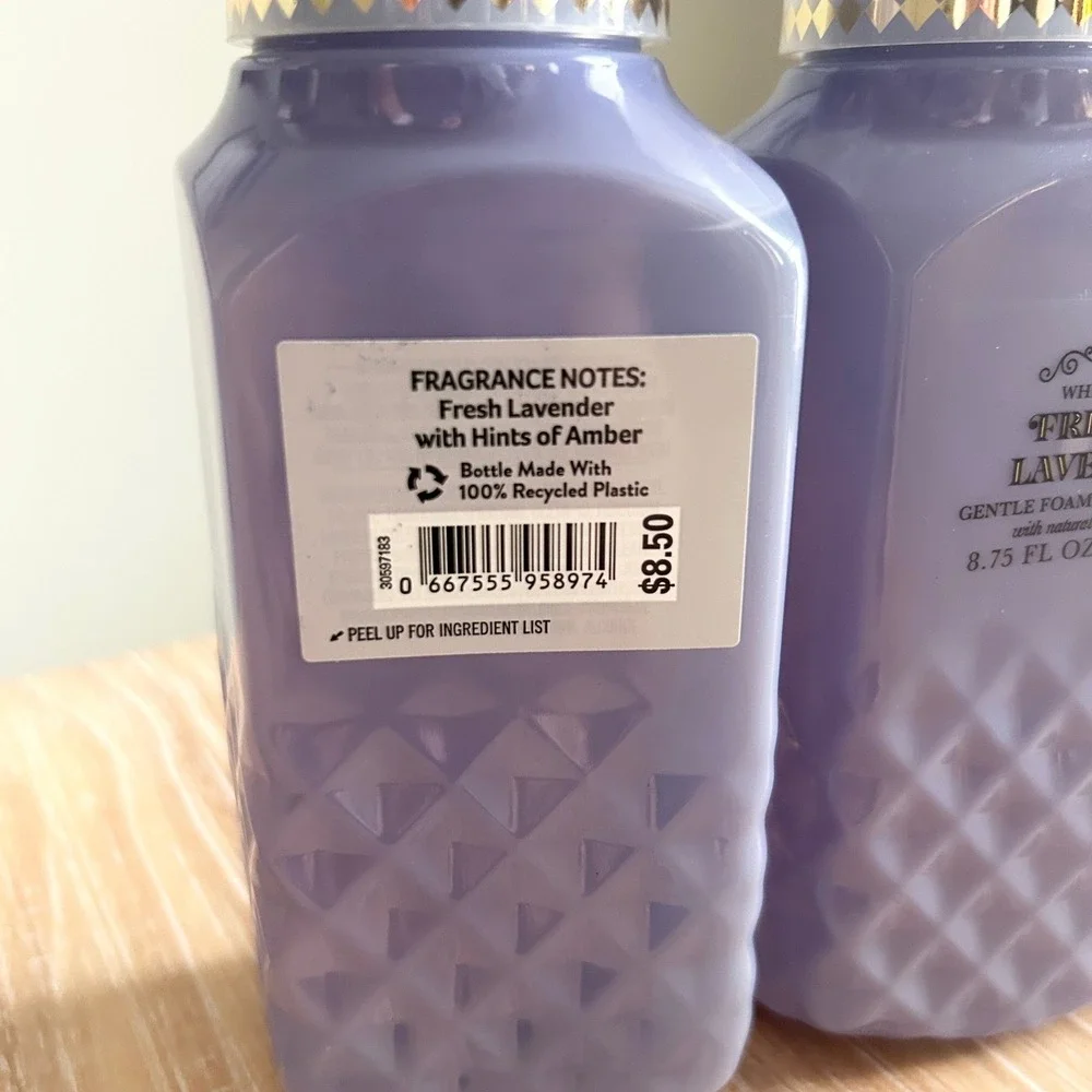 Bath & Body Works French Lavender Gentle Foaming Hand Soap 3 Pack 8.75 Oz Each - Picture 3 of 4